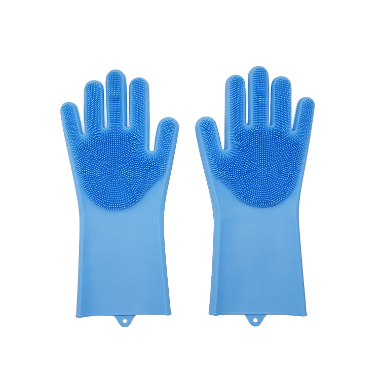 Winter dishwashing gloves waterproof silicone gloves resistant to housework wash bowl cleaner with brush antislip magic gloves